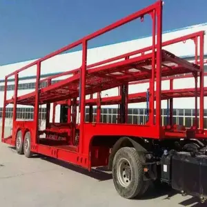 Hot Sale China Manufacturer 2 Axle 6 Position Car Transport Carrier Semi Trailer