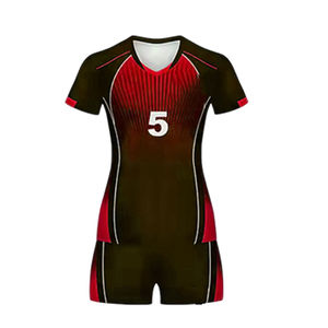 Pabrik OEM Seragam Bola Voli Profesional, Sublimasi Custom Tim, Pakaian Olahraga Anti Keringat, Jersey Bola Voli 100% Polyester - Product Image 2