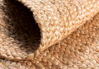 Tapis en coton tressé multicolore de haute qualité avec jute, tapis traditionnel indien fait à la main en jute tressé