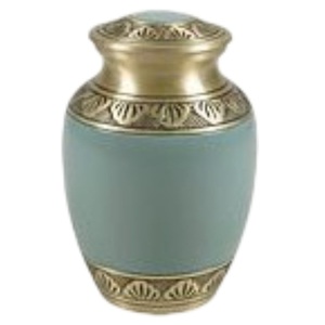 High Quality Brass Cremation <b>Keepsake</b> Urns With Engraving Pewter And Royal Blue Color Finished <b>For</b> Human <b>Ashes</b> - Product Image 1