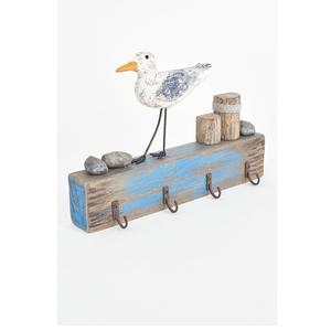 Porte-clés en bois vintage pour entrée murale porte-courrier et porte-clés avec étagère crochet pour porte-clé de maison murale - Product Image 1