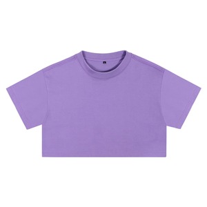 Camisas cortas lisas personalizadas 100% algodón de alta calidad transpirable verano moda Crop-top ropa informal de moda camisa corta para mujer - Product Image 3