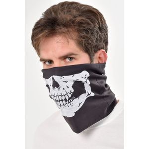 Maschera da sci per motociclista con teschio color cuoio