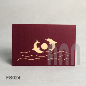 การ์ดกระดาษรูปสัตว์3D ใหม่การ์ดอวยพรปลาโลมาป๊อปอัพสำหรับวันวาเลนไทน์และวันเกิดของที่ระลึกพิมพ์ลาย - Product Image 3