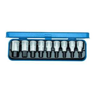 Juego de Llaves de Tubo Gedore de 1/2'' para Tornillos Hexagonales de Pulgada, Kit de 9 Puntas para Destornillador - Product Image 1