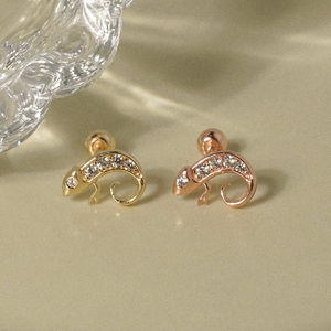 Bông tai nữ thời trang mạ vàng 14k zircon cubic kiểu dáng đẹp K-Jewelry bán buôn, dễ thương, lãng mạn, trang sức xỏ khuyên tuyệt vời - Product Image 2