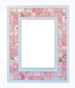 Cadre photo en nacre rose exquis, léger, fait à la main, de haute qualité, fabriqué par des artisans indiens, groupe ARTWORK MAESTRO - Product Image 5
