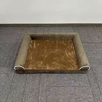 Vente en gros d'usine, lit pour chien et chat en velours de luxe personnalisé, moderne, rectangulaire, solide, confortable, doux et moelleux
