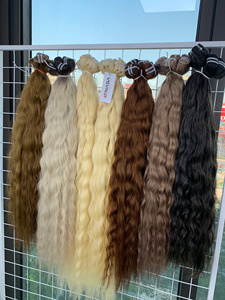 Extensiones de Cabello Vietnamita de Alta Calidad, Super Double Drawn, Tejidas a Máquina, 100% Vietnamita, Largo de 50-70cm, Color Negro y Rubio - Product Image 1