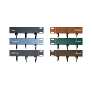 Bordure de jardin rectangulaire Sunsbuild de luxe en acier corten, éclairée par énergie solaire, étanche, facile à installer, durable - Product Image 2