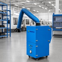 Purificateur de fumées de soudage industriel, extracteur portable à bras flexible, purificateur d'air à haute efficacité pour atelier métallique
