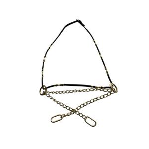 บังเหียนม้าสแตนเลสประดับลูกปัดพร้อมโซ่ |   อุปกรณ์ขี่ม้าแบบมีสไตล์ ทนทาน และสะดวกสบาย - Product Image 3