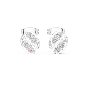 Venta al por mayor con certificado GRA Trébol de cuatro hojas S925 Color plata Moissanite Pendientes de compromiso de boda para mujer - Product Image 4