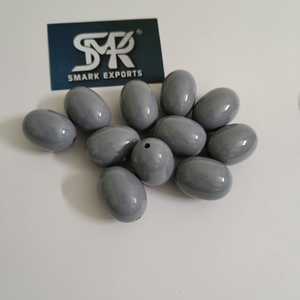 Cuentas Ovaladas de Resina Gris Elegantes para Joyería Artesanal, Ecológicas, con Superficie Lisa de Ángel para Pulseras, Collares y Pendientes Hechos a Mano - Product Image 4