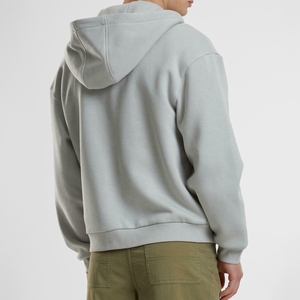 Vente en gros pas cher prix hommes surdimensionné manches longues fermeture éclair à capuche 100% coton à séchage rapide avec logo personnalisé et broderie commandes en gros - Product Image 2