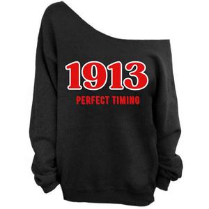 Custom <b>Plus</b> <b>Size</b> <b>Women's</b> Delta Sigma Embroidered Logo Sweatshirts Solid Autumn Spring Off-Shoulder <b>T</b>-<b>Shirts</b> Casual Style - Product Image 1