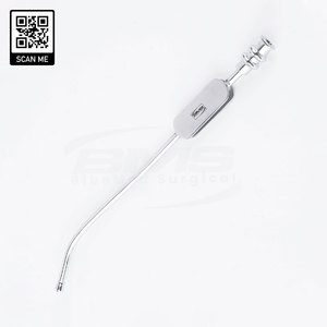 Tube d'aspiration malléable FESS, instruments chirurgicaux ORL, canule d'aspiration des sinus en acier inoxydable avec embout olive et contrôle par le doigt - Product Image 3