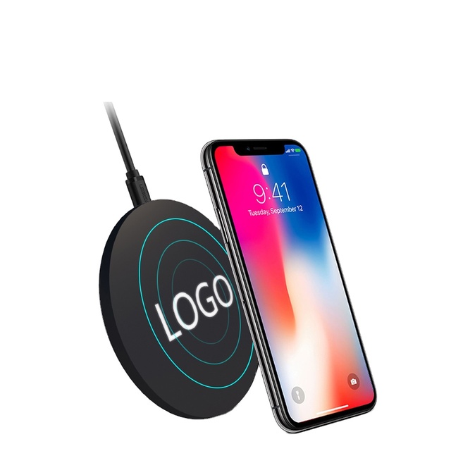 Slim High Capacity Waterproof 5W 7.5W 10W Wireless Phone Charging Pad with Micro USB and LED Lighting