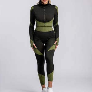 Conjunto de Yoga de Primera Calidad con Logotipo Personalizado para Mujer, Leggings y Tops Deportivos - Product Image 2