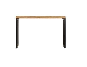 Table console pliable en fer et bois de manguier de qualité industrielle, style ferme durable, pour entrée d'hôtel, salle à manger, villa, chambre, salon - Product Image 2