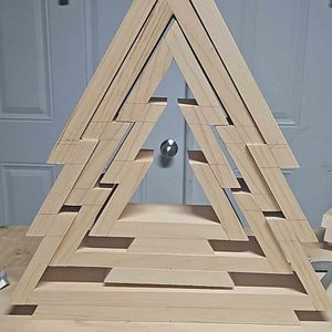 BEAUTÉ ARBRE DE NOËL DÉCORATION ÉCOLOGIQUE CADEAU FAIT MAIN Arbre en bois ornemental fabriqué en cerisier un arbre pour toute saison - Product Image 4