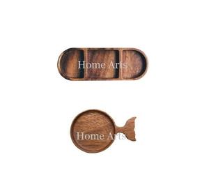 Ensemble de 2 assiettes à dessert faites à la main, de taille et de forme personnalisées, assiettes à fruits secs par Home Arts - Product Image 1