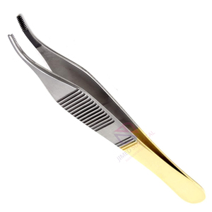 Pinzas para tejidos Adson Brown 9x9 dientes de acero inoxidable |   Herramienta Quirúrgica Manual Profesional para Cirugía Plástica y General - Product Image 1