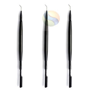 ที่ดัดขนตาสแตนเลสสีดำด้านระดับพรีเมียม  โลโก้สั่งทำได้  เครื่องมือเสริมความงามแบบใช้ซ้ำได้  เครื่องมือดัดขนตาสีดำด้านสุดหรู - Product Image 3