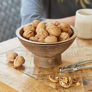 Bol de service pour la maison, cuisine, fruits, salades, chips, trempette/polyvalent/fait à la main/bois de manguier sculpté/petit bol surélevé/lot de 1 - Product Image 6