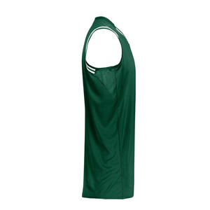 100% maillot de basket-ball en tissu personnalisé en polyester à vendre prix de gros vêtements de sport pour adultes couleur unie sans manches col haut - Product Image 2