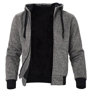 Premium Quality Custom Made Winter Hoodies Men <b>Sherpa</b> Fur Heavy <b>Fleece</b> Lined Hoodie Embroidery Warm Fluffy Hoodie - Product Image 3