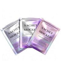 Sachet d'échantillon cosmétique imprimé sur mesure, scellé sur trois côtés, mini pochette d'essai à usage unique, format voyage pour emballage de lotion, crème, sérum