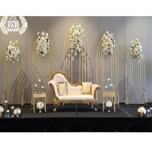 Special Design Metal <b>Backdrop</b> Panels for Reception New Designed Gold Leaf Style Metal <b>Backdrop</b> Best Metal <b>Backdrop</b> <b>Stands</b> - Product Image 1