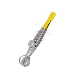Forceps à chalazion manuel réutilisable en acier inoxydable demi-or ovale à grande plaque ouverte, outil de chirurgie ophtalmique de qualité supérieure - Product Image 2