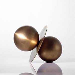 ท็อปโต๊ะท็อปสำนักงานทำจากทองเหลืองโลหะสีทองหรูหรารูปทรงตามสั่ง - Product Image 2