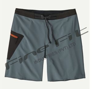 กางเกงขาสั้นผู้ชายน้ำหนักเบาแห้งเร็วลำลองกลางแจ้งออกแบบมาเองพร้อมสายรัดเอวยางยืดระบายอากาศลายพื้นสำหรับฤดูร้อน - Product Image 3