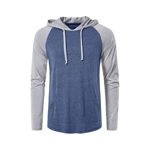 เสื้อสเวตเตอร์มีฮู้ดสำหรับผู้ชาย, เสื้อกันหนาวแฟชั่นมีฮู้ดสีพื้นสำหรับฤดูใบไม้ผลิฤดูใบไม้ร่วง - Product Image 2