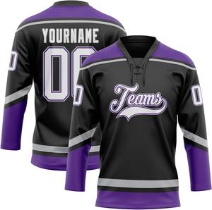 Vente en gros d'uniforme d'équipe professionnelle, tissu respirant à séchage rapide, impression par sublimation, fabricant OEM ODM, maillots de hockey sur glace personnalisés - Product Image 4