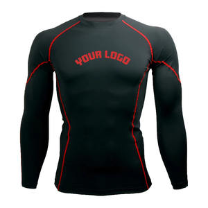 Personalizado de manga completa UPF50 Rash Guard para hombres surf BJJ MMA Jiu Jitsu camisa de compresión Grappling ropa deportiva de secado rápido - Product Image 1