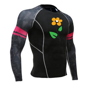 Rashguard de Manga Larga Personalizado para MMA y BJJ, Ropa Deportiva de Spandex/Nailon para Adultos, Impresión de Logotipo en Serigrafía, Protección UV para Natación - Product Image 2