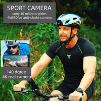 Casque intelligent multifonctionnel Sprite Group avec commande vocale IA, carte SD 4 Mo, caméra numérique 1080P CMOS pour cyclistes, vlog, WiFi