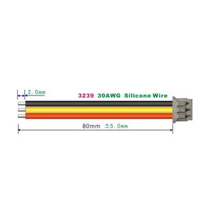 Cable MX1.25-3P <span class=keywords><strong>BYR</strong></span> de Silicona y Cobre con Conector MX 1.25-3P 30AWG, Cable de Terminal para Batería Digital, 500 Piezas MX1.25 3P - Product Image 2