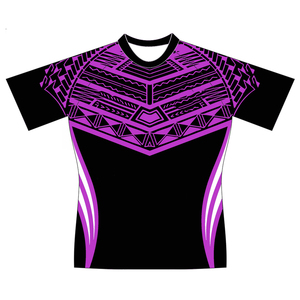 Venta caliente Rugby Jersey manga corta cuello redondo poliéster hecho entrenamiento ropa deportiva Camisetas De Rugby con diseño de sublimación - Product Image 5