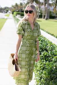 Handmade <b>Summer</b> Maxi <b>Dress</b> with Short Sleeves Customizable Floral Printed Durable Cloth for Occasion Wear Model Number Order - Product Image 2