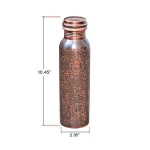Nouvelle bouteille d'eau en cuivre de style standard pour la salle de sport de bureau et le yoga Ayurveda bouteille en cuivre recommandée du fabricant indien - Product Image 4