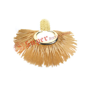 Charreteras de uniforme de banda, charreteras con flecos dorados, hombreras personalizadas, charreteras de hombro OEM, accesorio hecho a mano - Product Image 5