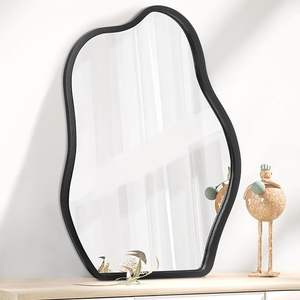 Miroir de maquillage mural moderne en aluminium de grande taille de forme irrégulière fabriqué en gros et au design moderne pour salle de bain - Product Image 6
