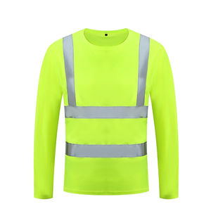 Gilet de sécurité en gros d'usine pour la construction Conception de logo personnalisé Bande réfléchissante Chemise haute visibilité - Product Image 4