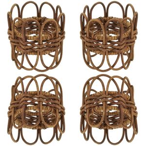 Vente en gros pas cher Anneau de serviette en rotin pour décoration de table avec strass et bling Anneau à boucle pour serviette de table - Product Image 4