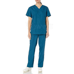 Conjuntos de trajes de enfermería con logotipo personalizado de alta calidad, uniformes de hospital OEM de Color sólido, tela tejida, venta en línea - Product Image 1